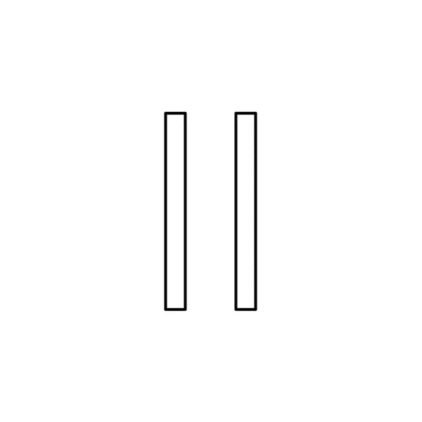 Icône illustrée isolée sur un fond - Pause — Image vectorielle