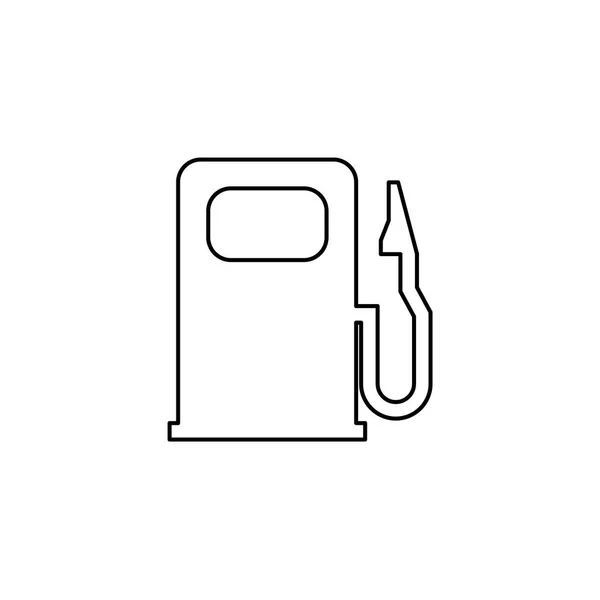 Icono ilustrado aislado sobre fondo - Bomba de gasolina ligera — Vector de stock