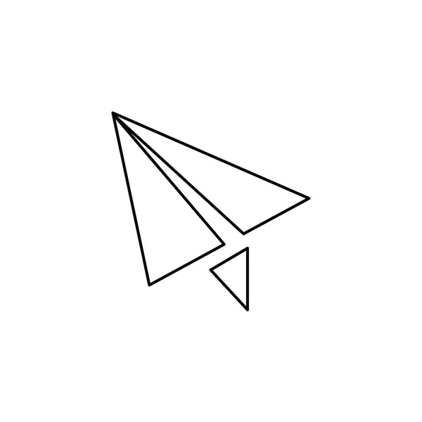 Иллюстрированная икона на заднем плане - Paper Plane — стоковый вектор