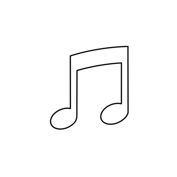 Illustrerad ikon isolerad på en bakgrund-musikalisk anteckning — Stock vektor