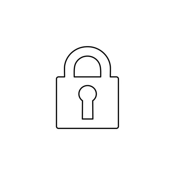 Illustrated Icon Isolated on a Background - Lock — Stock Vector