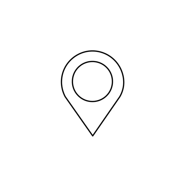 Illusztrált ikon izolált a háttér-hosszú Térkép Pointer ope — Stock Vector