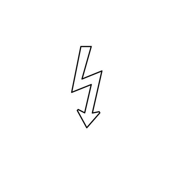 Illustrated Icon Isolated on a Background - Lightning — Stock Vector