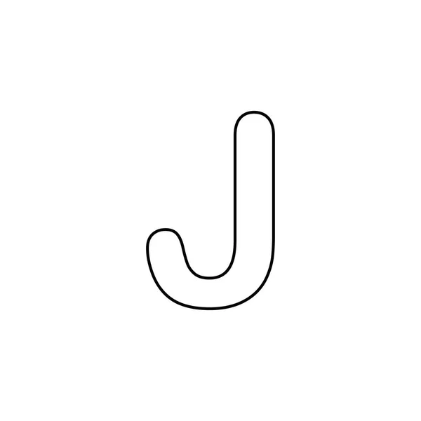 Icono ilustrado aislado sobre fondo - J — Vector de stock