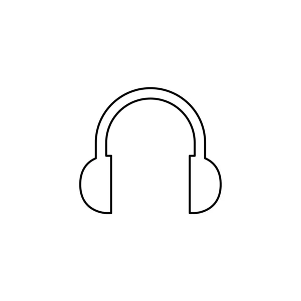 Icono ilustrado aislado sobre un fondo - Auriculares — Vector de stock