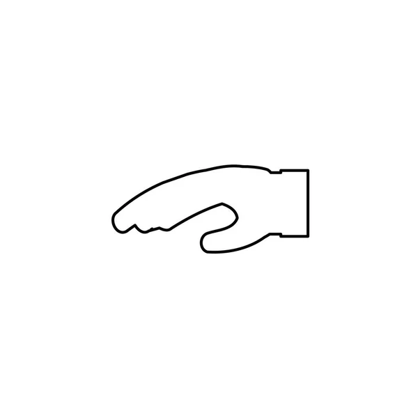 Icona illustrata isolata su uno sfondo - mano verso il basso — Vettoriale Stock