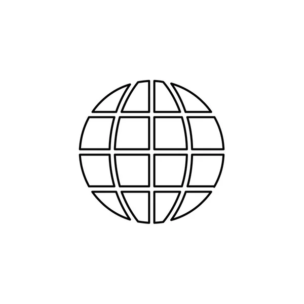 Icono ilustrado aislado sobre un fondo - Globo rellenado — Archivo Imágenes Vectoriales