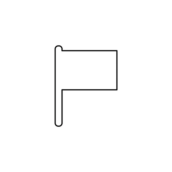 Icône illustrée isolée sur un fond - Drapeau — Image vectorielle