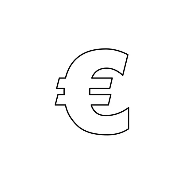 Icono ilustrado aislado sobre un fondo - Euro Sign — Vector de stock