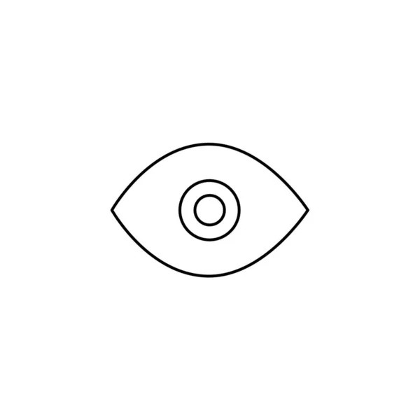 Icono ilustrado aislado sobre un fondo - Ojo — Vector de stock