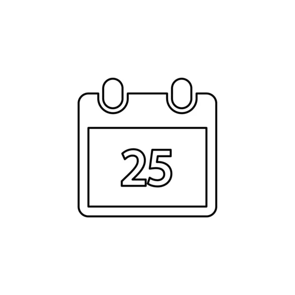 Icono ilustrado aislado en un fondo - Calendario diario — Vector de stock