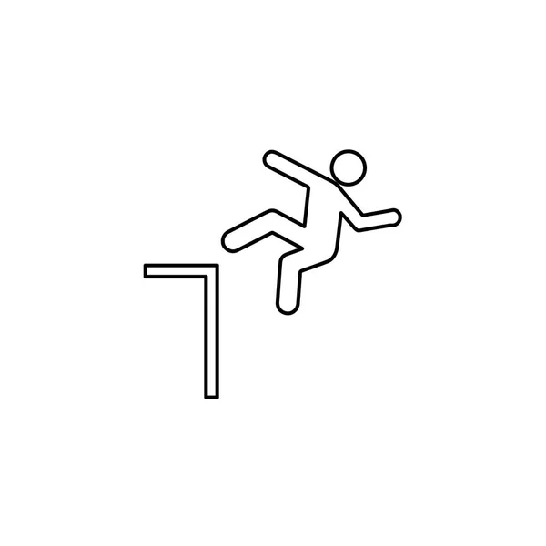 Illusztrált ikon izolált a background-veszélye Falling — Stock Vector