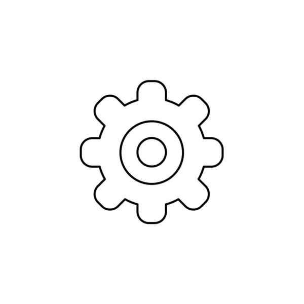 Icône illustrée isolée sur un fond - Cog — Image vectorielle