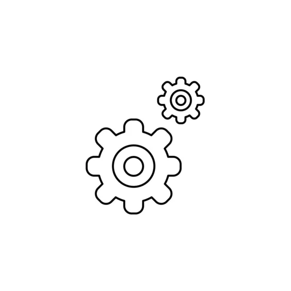Illustrerad ikon isolerad på en bakgrund-kuggar — Stock vektor