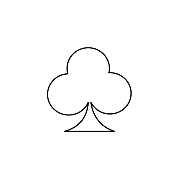 Icona illustrata isolato su uno sfondo - Club Card Suit — Vettoriale Stock