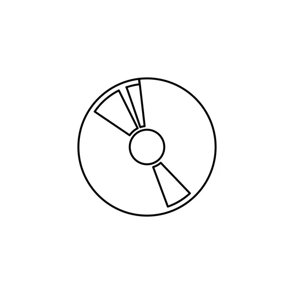 Ícone ilustrado isolado em um fundo - CD —  Vetores de Stock
