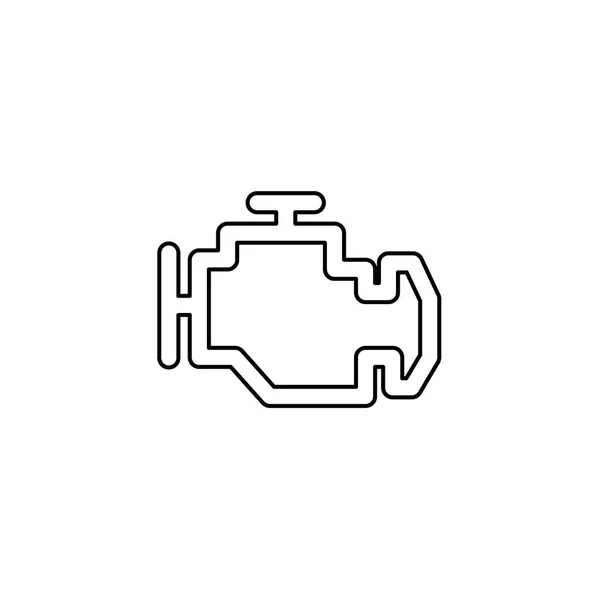 背景上隔离的插图图标 - 检查发动机灯 — 图库矢量图片