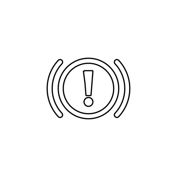 Ícone ilustrado isolado em um fundo - luz do sistema de freio —  Vetores de Stock