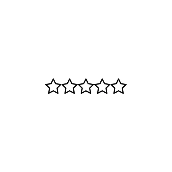 Icona illustrata isolata su uno sfondo - Valutazione a 5 stelle — Vettoriale Stock