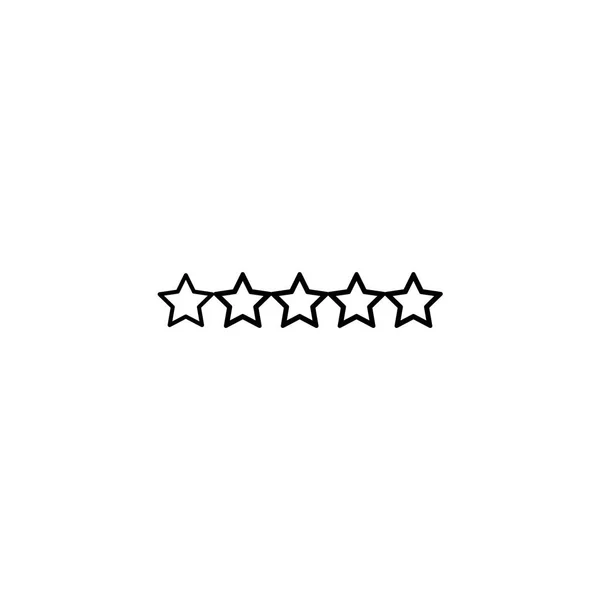 Icona illustrata isolata su uno sfondo - Valutazione 1 stella — Vettoriale Stock