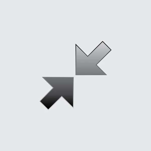 Icône illustrée isolée sur un fond Zoom arrière — Image vectorielle
