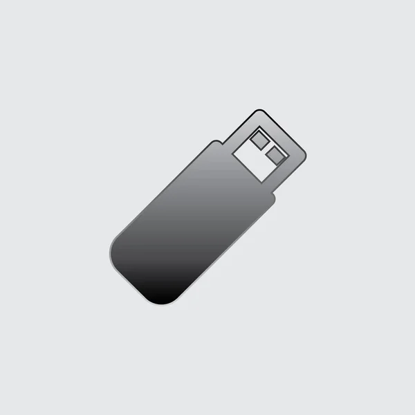 Ícone Ilustrado Isolado em Fundo - USB Stick — Vetor de Stock