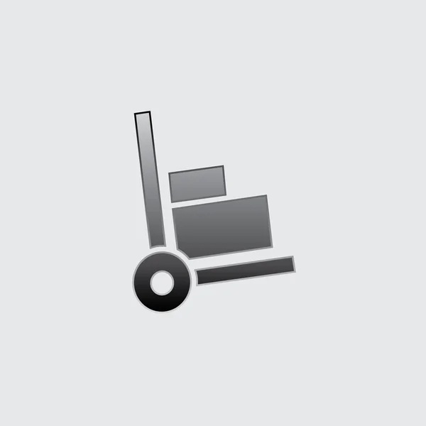 Illustrerad ikon isolerad på en bakgrunds vagn — Stock vektor