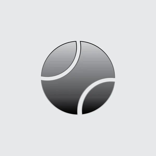 Icono ilustrado aislado sobre un fondo - Pelota de tenis — Vector de stock