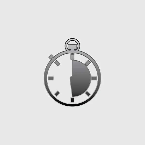 Icono ilustrado aislado en un fondo - Cronómetro Half Compl — Vector de stock