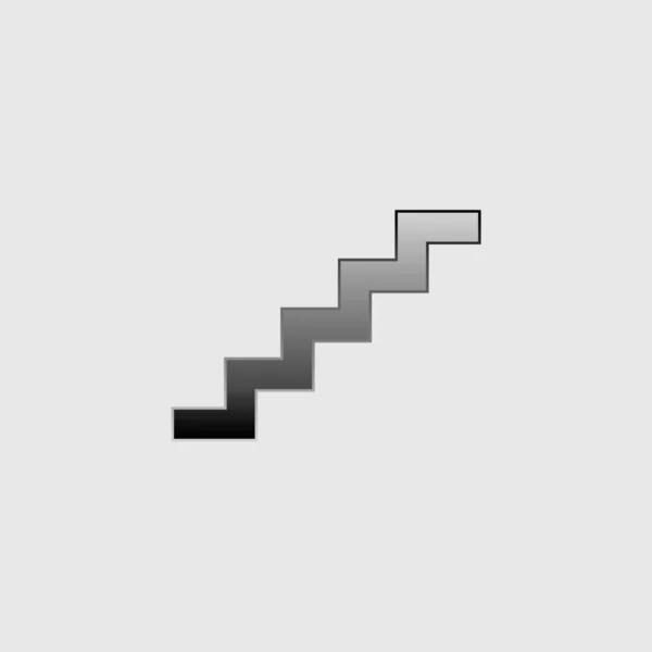 Ilustrowana ikona izolowane na tle-schody — Wektor stockowy