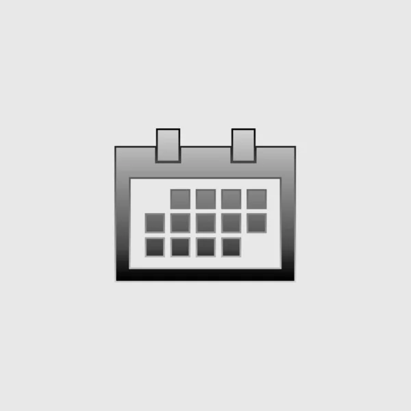 Icono ilustrado aislado sobre un fondo - Calendario cuadrado — Vector de stock