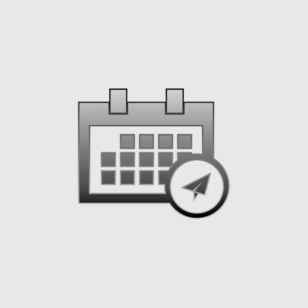 Illusztrált ikon izolált egy háttér-tér naptár küldése — Stock Vector