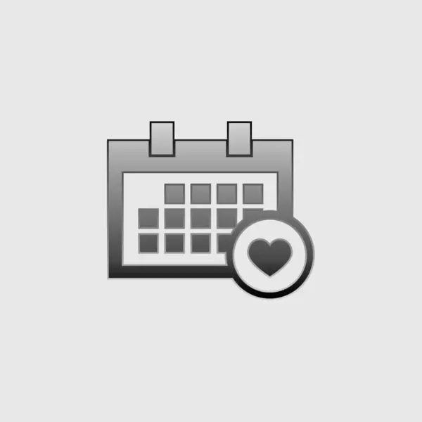 Icono ilustrado aislado sobre un fondo - Calendario cuadrado Favo — Vector de stock