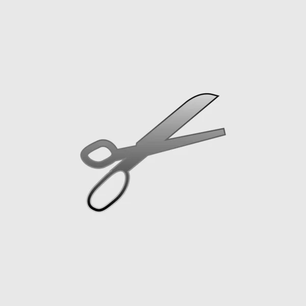 Ilustrované ikony izolované na pozadí-nůžky — Stockový vektor