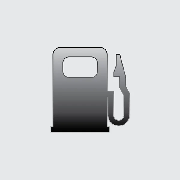 Icône illustrée isolée sur un fond - Lumière de pompe à essence — Image vectorielle