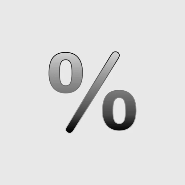 Illusztrált ikon izolált a background-százalék — Stock Vector