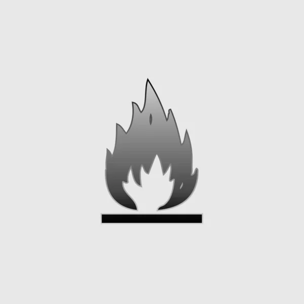 Geïllustreerd icoon geïsoleerd op een achtergrond-open vlam — Stockvector