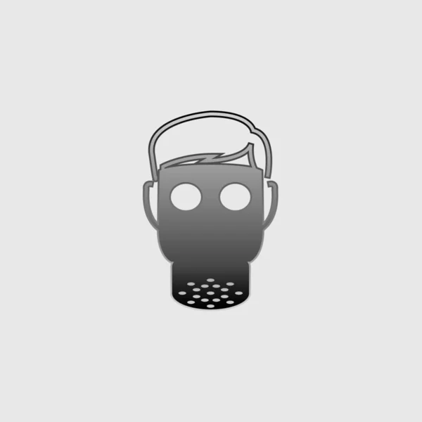 Illustrated Icon Isolated on a Background - Gas Mask — Stock Vector