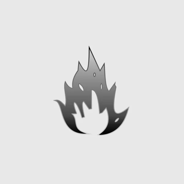 Ikone isoliert auf einem Hintergrund - Flammen — Stockvektor