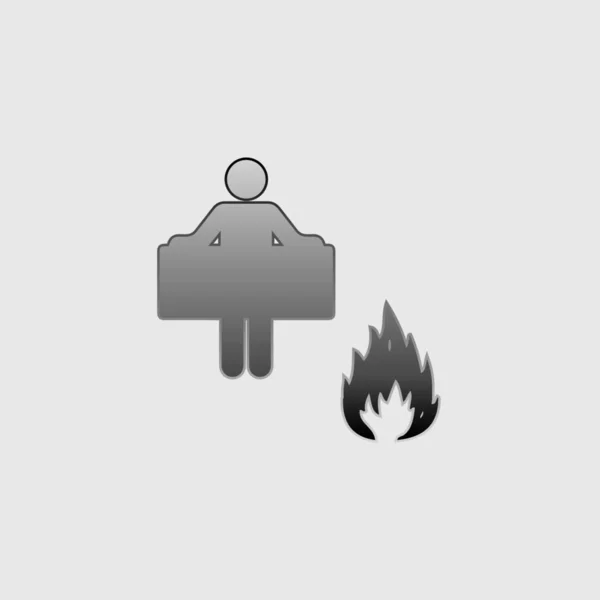 Ilustrowana ikona na białym tle-koc przeciwpożarowy — Wektor stockowy