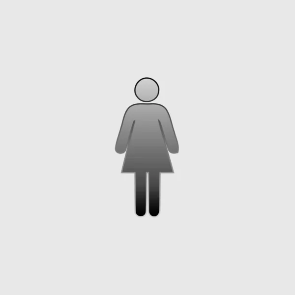 Icono ilustrado aislado sobre un fondo - Femenino — Vector de stock