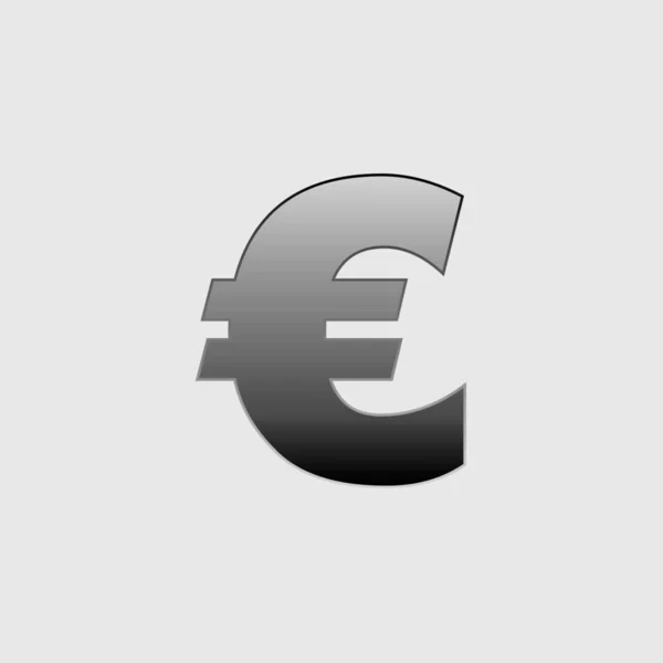 Εικονογραφημένο εικονίδιο απομονωμένο σε φόντο-σύμβολο ευρώ — Διανυσματικό Αρχείο