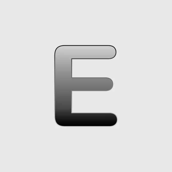 Icône illustrée isolée sur un fond - E — Image vectorielle