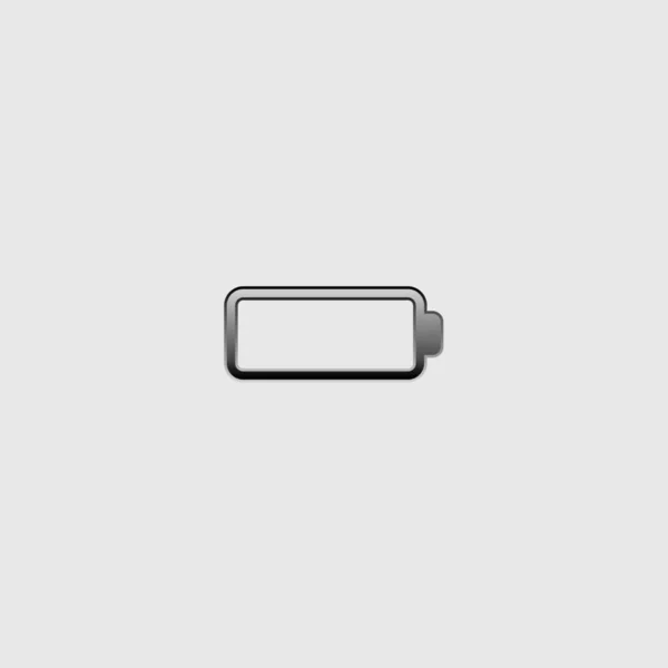 Icône illustrée isolée sur un fond - Batterie vide — Image vectorielle