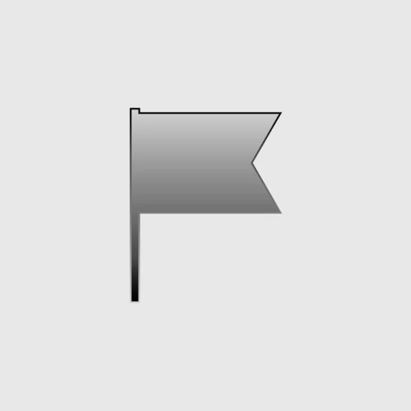 Icône illustrée isolée sur un fond - Drapeau découpé — Image vectorielle