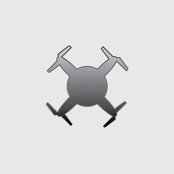 Ilustrowana ikona na białym tle-okrągły Drone — Wektor stockowy