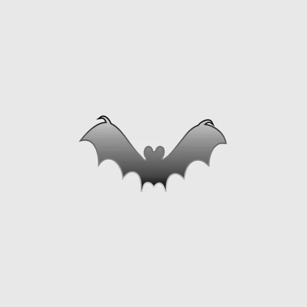 Icono ilustrado aislado sobre un fondo - Bat2 — Vector de stock