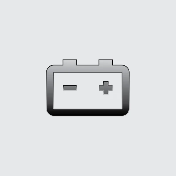 Illustriertes Symbol isoliert auf einem Hintergrund - Batterie-Alarm — Stockvektor
