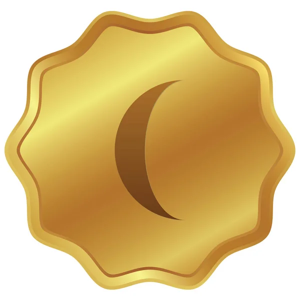 Illustrerad ikon isolerad på en bakgrund-Waning Gibbous Moon- — Stock vektor