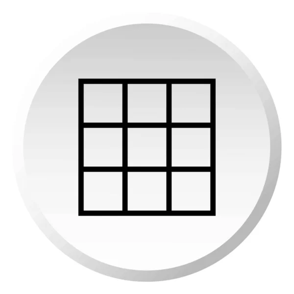 Ilustrowana ikona izolowane na tle-Web Wireframe 9 sposób — Wektor stockowy